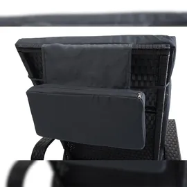 Mendler Carrara Sonnenliege 197 x 71 x 108 cm anthrazit/grau