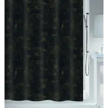 Spirella Duschvorhang Georges 180 x 200 cm schwarz-gold