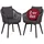 Mr. Deko Marbella Gartenstuhl 58 x 63 x 78 cm grau 2 St.