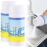 Abflussreiniger, Rohrreiniger Geruchsbeseitigung Rohrauffrischung Rohrfrei Kitchen Sink Unblocker für Küche und Bad, Entfernt Verstopfungen (2 Pcs)