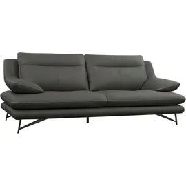 Calia Italia 2,5-Sitzer CALIA ITALIA "Cezanne, italienisches Design trifft erstklassigen Sitzkomfort, Leder", grau (327 grigio scuro), B:195cm H:90cm T:109cm, Sofas, Edles Designsofa in besonders langlebigen & pflegeleichten Lederarten