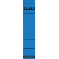Falken 11286853 Ordner-Rückenschild, Etiketten 36 x 190 mm selbstklebend für 5 cm schmale Ordner - Blau
