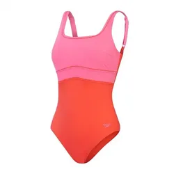 SPEEDO Damen Schwimmanzug SPDSCU CNTR ECLIPSE 1PC, Watermelon/Bloomious Pink, 46