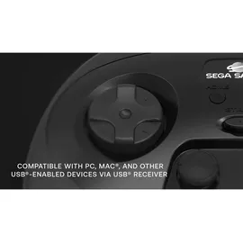 retro-bit SEGA Saturn Pro Controller Weiß Nintendo Switch