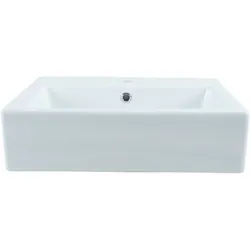 Aufsatzwaschbecken WELLTIME "Pesante", nano weiß, B:59,5cm H:22cm T:53,5cm, Keramik, Waschtische, NANO Glasur