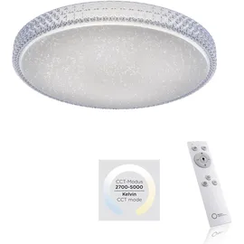 just light. LED-Deckenleuchte Sternenhimmeloptik Kristallrand