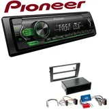 Pioneer Autoradio Android USB mit Einbauset für Audi A4 mit Symphony /Navi Plus