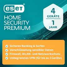 ESET Home Security Premium 2026 4 Geräte 1 Jahr DE Win Android iOS