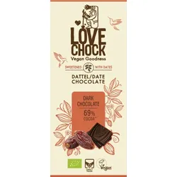 Lovechock Tafel Dattel Dunkle Schokolade 69% bio