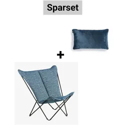 Sparset Outdoor Stuhl Sphinx Sunbrella Cobalt + Kissen