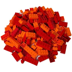 LEGO® Steine Hochsteine Rot & Orange - Teile 200x