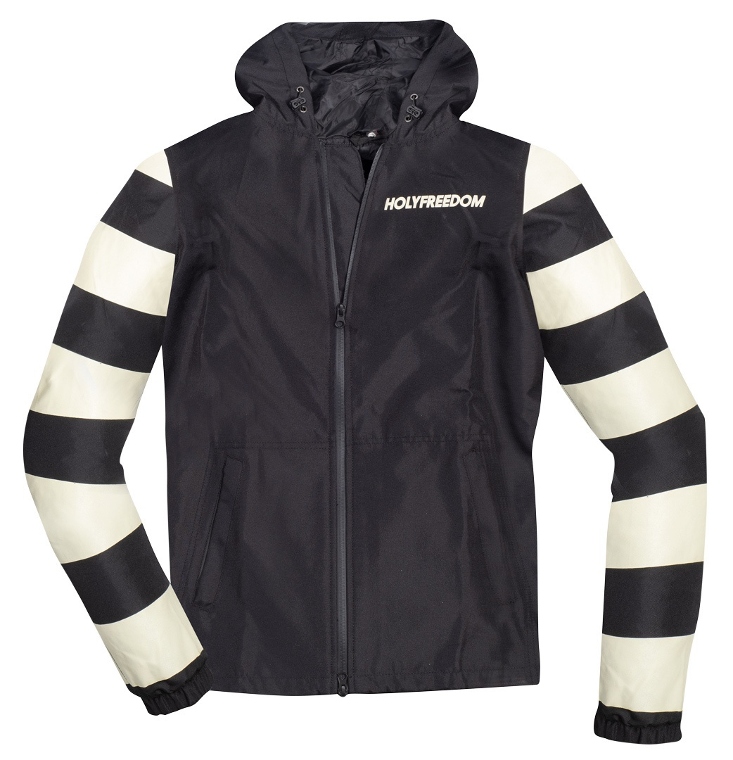 HolyFreedom Prison Cordura Regenjacke, schwarz-weiss, Größe 2XL für Männer