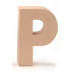 Glorex  6 2029 116 Papp Buchstabe P Buchstabe aus brauner Pappe ca. 17,5 X 5,5 cm groß zum bemalen und bekleben für Serviettentechnik und Décopatch ideal als Dekoration