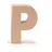 Glorex  6 2029 116 Papp Buchstabe P Buchstabe aus brauner Pappe ca. 17,5 X 5,5 cm groß zum bemalen und bekleben für Serviettentechnik und Décopatch ideal als Dekoration