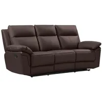 Vente-unique Relaxsofa 3-Sitzer - Büffelleder - Braun - PAKITA