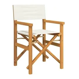 vidaXL Regiestuhl Klappbar Creme Massivholz Teak