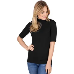 T-Shirt » T-Shirt mit elastischem Stehkragen«, (1 tlg.), Gr. M, schwarz, , 81549813-M