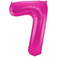 Folat Folienballon Zahl 7 86 cm Magenta