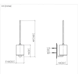Dornbracht WC-Bürstengarnitur IMO Platin gebürstet (83900976-06)