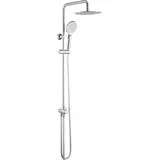 GRIFEMA G7005 Duschsystem ohne Armatur Silber 25x25cm