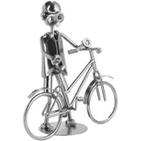 Brubaker Schraubenmännchen Fahrrad - Handarbeit Eisenfigur Metallmännchen - Metallfigur Geschenkidee für Fahrradfahrer und Fahrradverkäufer