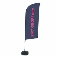 Showdown Displays Showdown Beachflag - Komplett-Set - 24/7 Geöffnet Deutsch - Schwarz