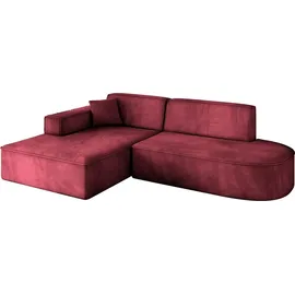altdecor Ecksofa Ottomane Links IREA-L1-v4 232x165x77 cm Bordeauxrot