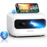 ULTIMEA Apollo P10 Full HD 1080P Decoding Beamer, 5G+2.4G WiFi Bluetooth Projektor, Tragbarer Mini Beamer Full-HD, 300 ANSI-Lumen - Weiß