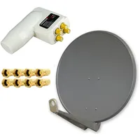 PremiumX Premium X DELUXE85 Aluminium Anthrazit 85cm Antenne Digital