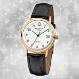 Regent Herrenuhr schwarz Elegant Quarz Analoguhr URF790