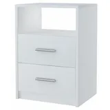 OEM Matkam Möbel Nachttisch, Weiß, Holzwerkstoff, 40x58.5x35 cm, Schlafzimmer, Nachttische