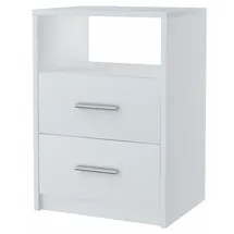 OEM Matkam Möbel Nachttisch, Weiß, Holzwerkstoff, 40x58.5x35 cm, Schlafzimmer, Nachttische