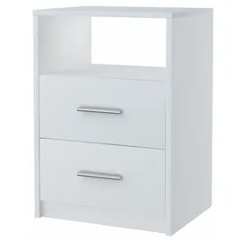 OEM Matkam Möbel Nachttisch, Weiß, Holzwerkstoff, 40x58.5x35 cm, Schlafzimmer, Nachttische