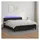 vidaXL Boxspringbett mit Matratze & LED Schwarz 180x200 cm Kunstleder