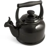 Le Creuset Wasserkessel Tradition, Füllmenge: 2,1 l, Emaillierter Stahl, Schwarz,