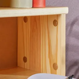 Idimex Sekretär LENNOX, schöner Schreibtisch mit 3 Nischen, praktischer PC Tisch mit 2 Schubladen, zeitloser Bürotisch aus massiver Kiefer in natur