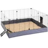 Ferplast Gehege für Meerschweinchen HUB 04, Ideal für kleine Tiere Käfig, Innen-/Außenbereich Tiergehege, Wasserdicht - Maschinenwaschbarer Boden, Erweiterbar und Modular, 140 x 140,5 x 59,5 cm