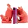 Kare Buchstütze Hippo Pink 2 St.