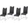 Hti-Living Schwingstuhl KellyC Kunstleder schwarz 4er Set