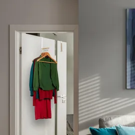 Relaxdays Türgarderobe klappbar 2x Weiß