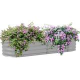 Outsunny Hochbeet 150 x 62 x 30 cm Silber