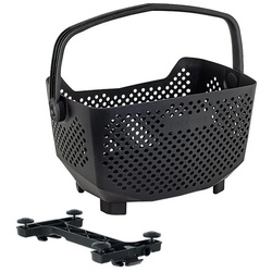racktime Fahrradkorb System Korb „Baskit Edge 2.0“, 43 x 24 x 29 cm, 20 Liter, Snapit 2.0 schwarz