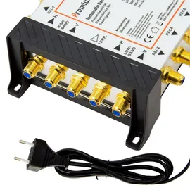 PremiumX Multischalter PXMS 5/8 für 8 Teilnehmer Quattro LNB 24 F-Stecker