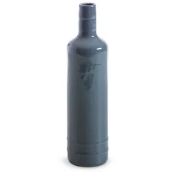 Vase Flasche 27 cm Steingut Blau