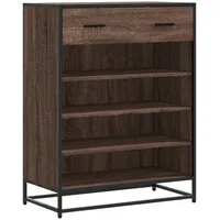 VidaXL Schuhschrank Eichen-Optik 75x38x97,5 cm Holzwerkstoff Metall