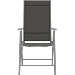 vidaXL Gartenstühle Klappbar 6 Stk. Textilene Schwarz