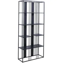 Mendler HWC-P12 Bücherschrank 180 x 80 x 31 cm Schwarz