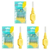 TePe Interdentalbürsten Extra Soft Gelb (ISO Größe 4: 0,7 mm) / Für eine besonders sanfte & effiziente Reinigung der Zahnzwischenräume / 1 x 8 Interdentalbürsten (Packung mit 3)