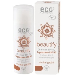 Eco Cosmetics CC Creme LSF50 dunkel getönt