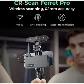 Creality 3D Creality CR Scan Ferret 3D-Scanner, 0,1 mm Hochpräzision, Scangeschwindigkeit von 30 fps, Dual-Modus-Scannen, Vollfarb-Texturen, kompatibel mit An...